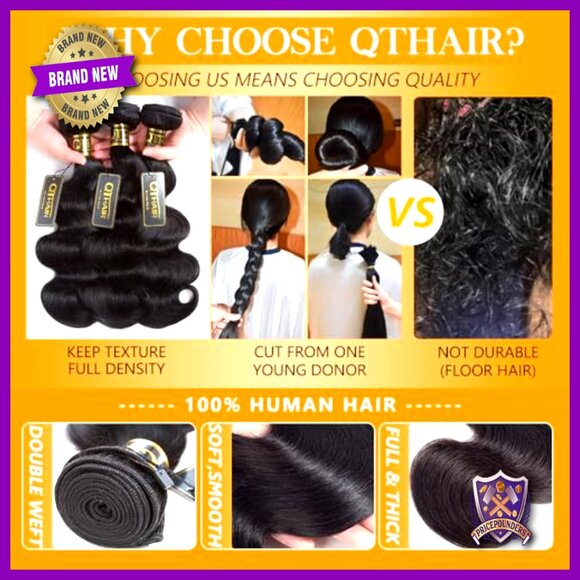 Brazilian Body Wave Human Hair Extensions 16-20\